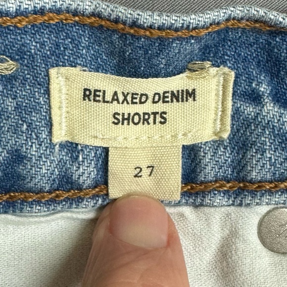 Madewell shorts women 27 100% cotton high waist light wash relaxed denim blue - Picture 6 of 11